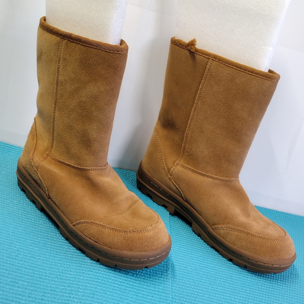 Bass Women's Winter Leather Flat Boots Suede Size 8